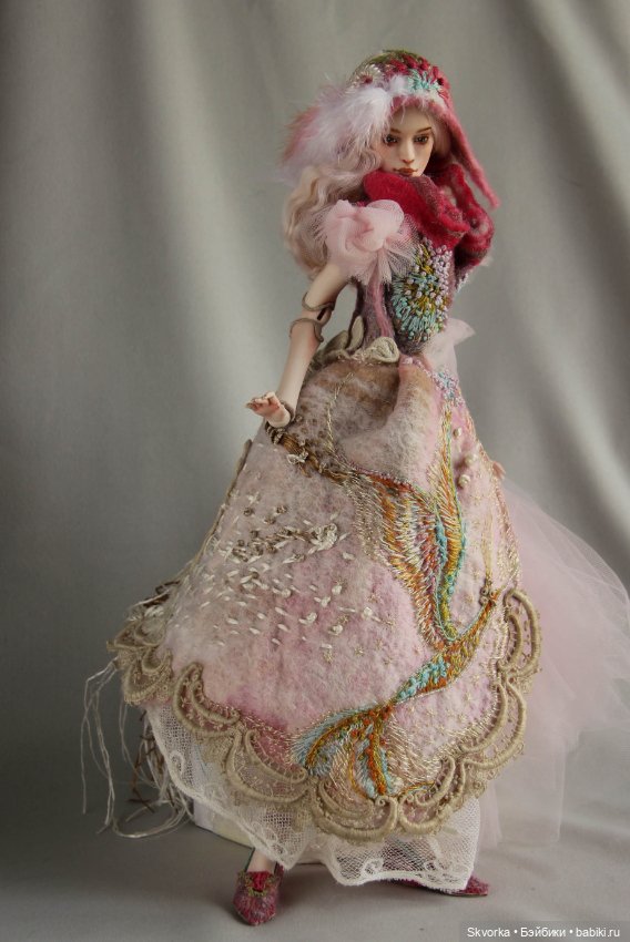 Сирин и Алконост. Фарфоровые шарнирные куклы