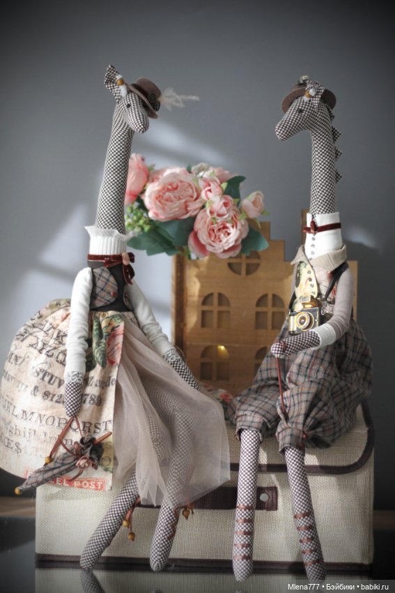 Жирафы , мои фантазии — Текстильные игрушки и примитивы: кофейные