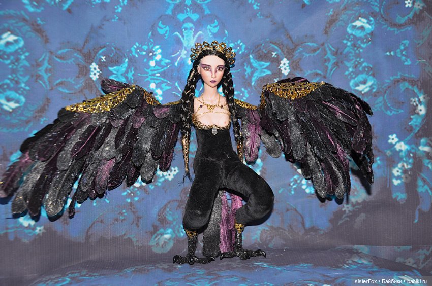 Птица Сирин — Авторские фарфоровые куклы (OOAK): ручная работа