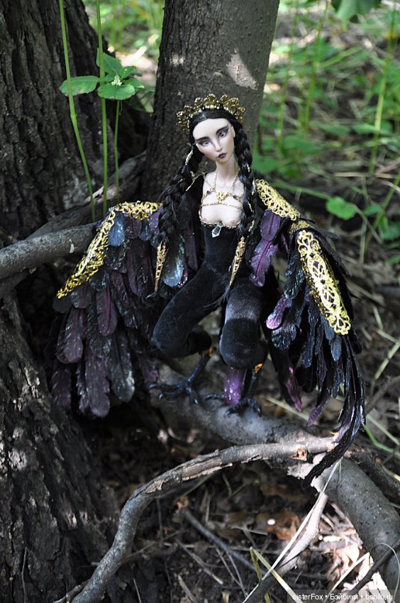 Птица Сирин — Авторские фарфоровые куклы (OOAK): ручная работа