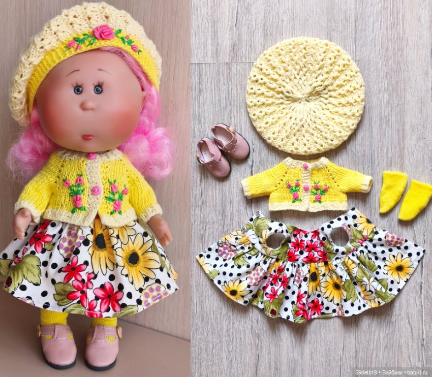 Новый яркий нарядик с вышивкой для Мии 23 см