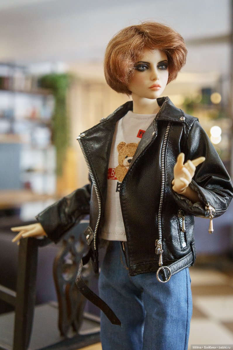 Джинсы и косуха для Дианы от DollsheCraft (фото 2)