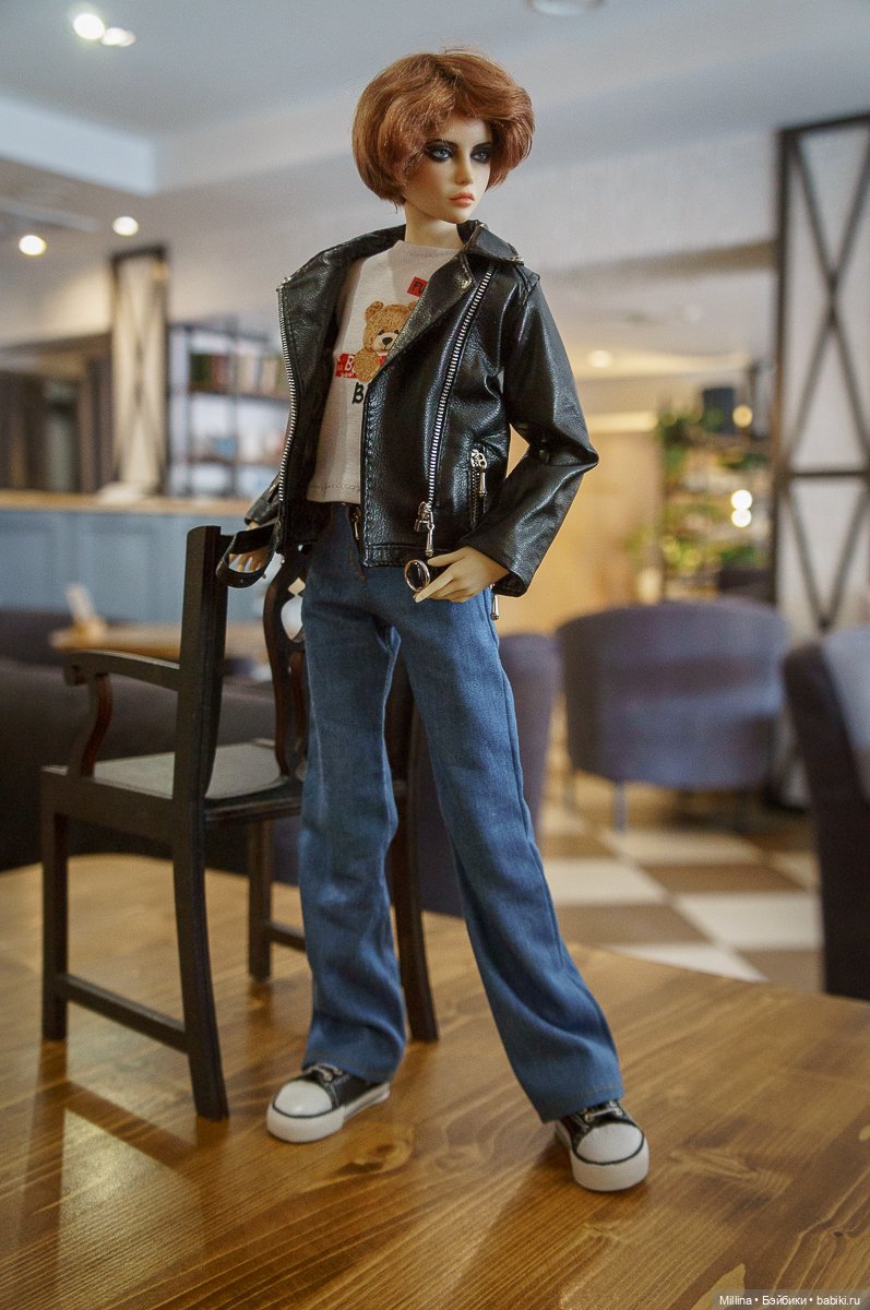 Джинсы и косуха для Дианы от DollsheCraft (фото 3)