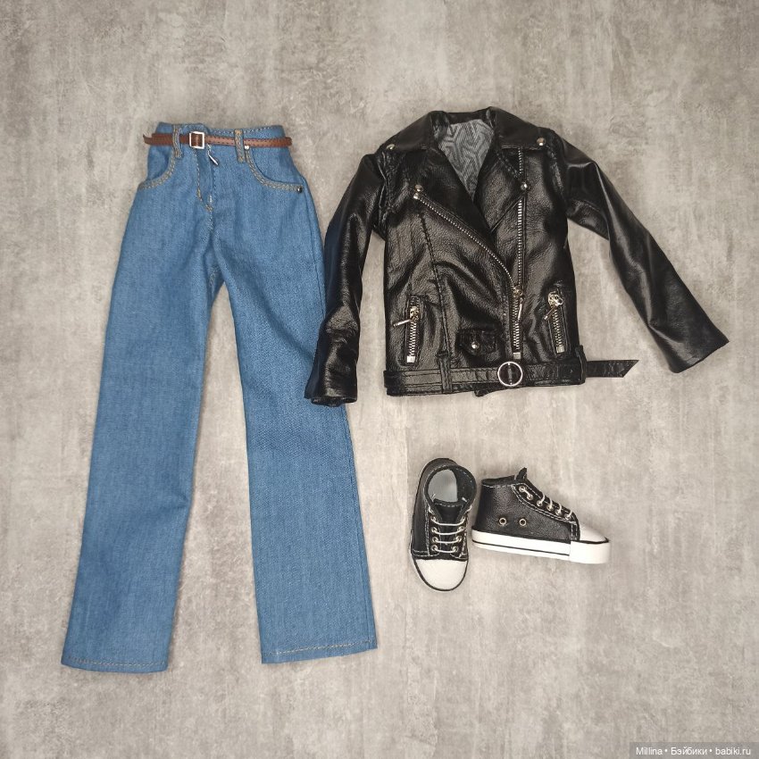 Джинсы и косуха для Дианы от DollsheCraft (фото 10)