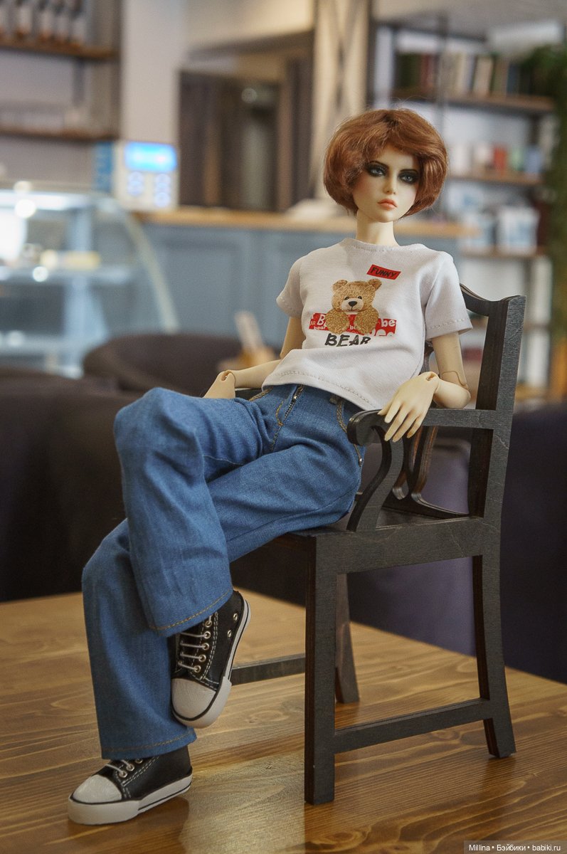 Джинсы и косуха для Дианы от DollsheCraft (фото 8)