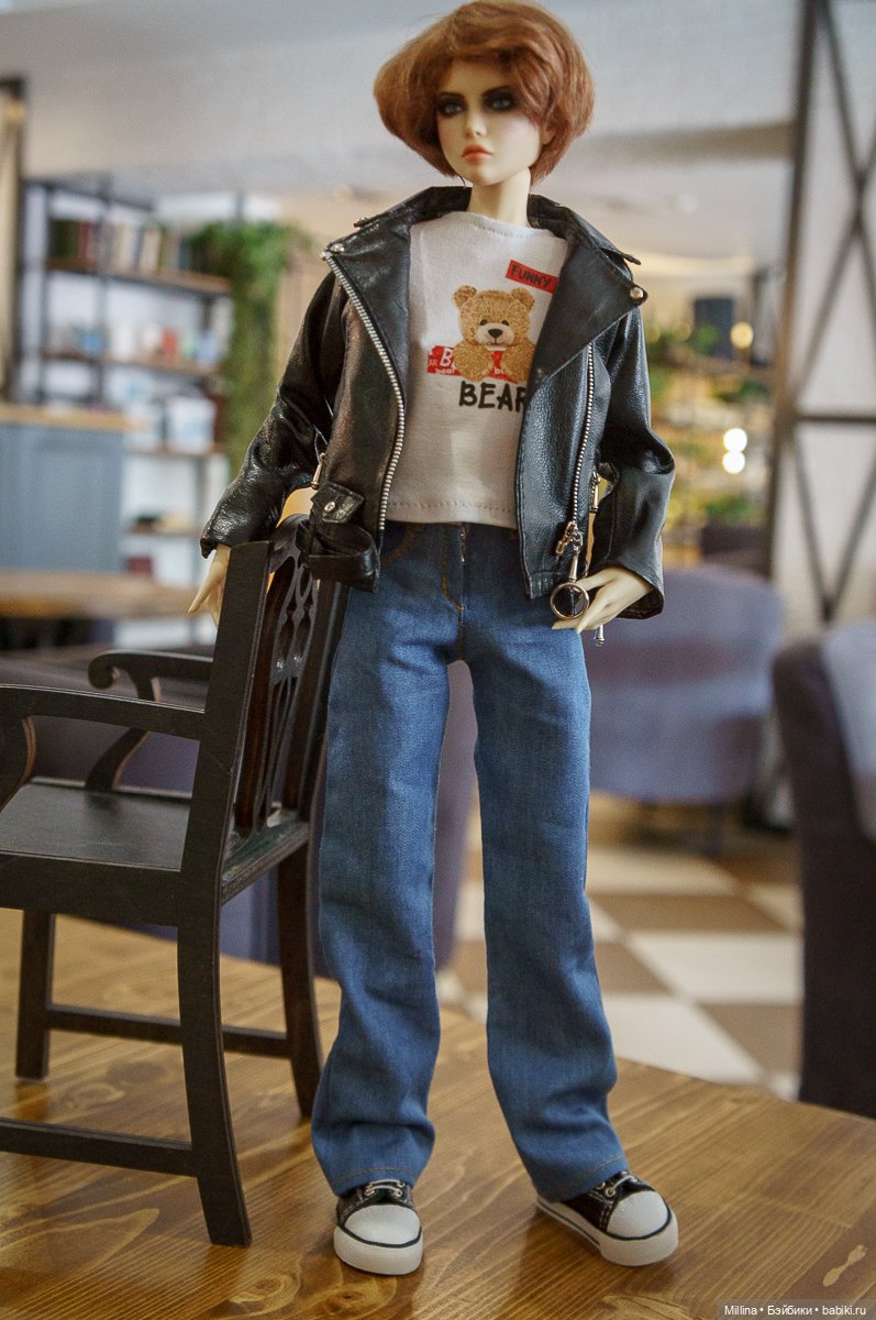 Джинсы и косуха для Дианы от DollsheCraft (фото 4)