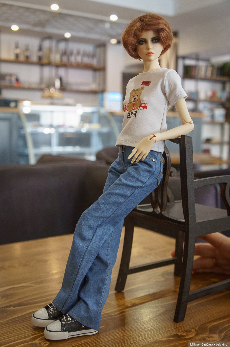 Джинсы и косуха для Дианы от DollsheCraft (фото 7)