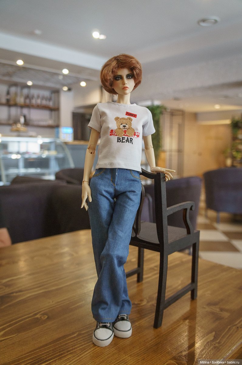 Джинсы и косуха для Дианы от DollsheCraft (фото 6)