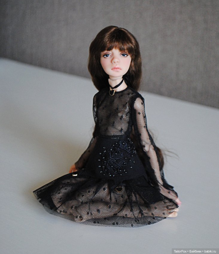 Черный комплект из сеточки для Птички Лоры (фото 4)