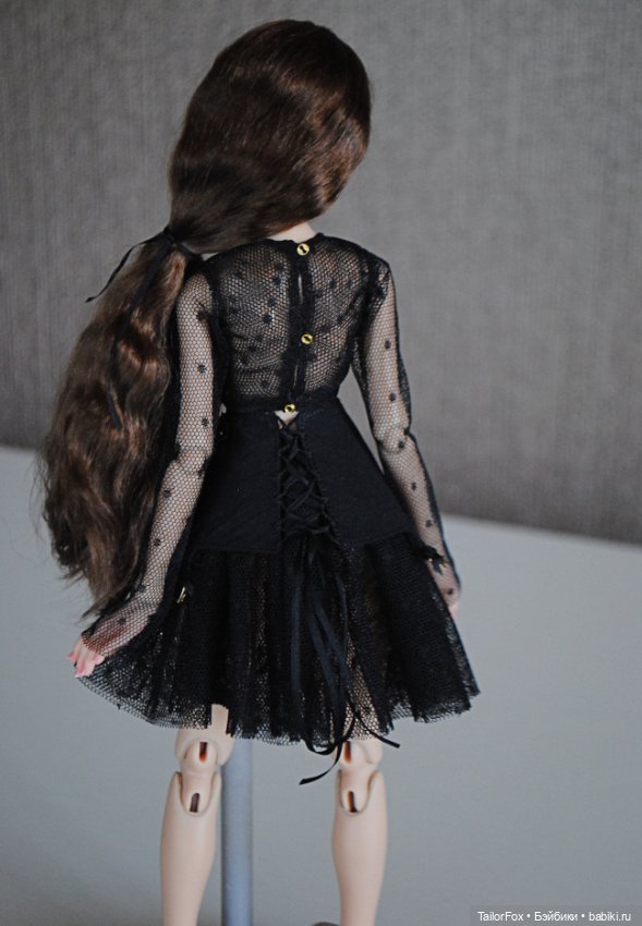 Черный комплект из сеточки для Птички Лоры