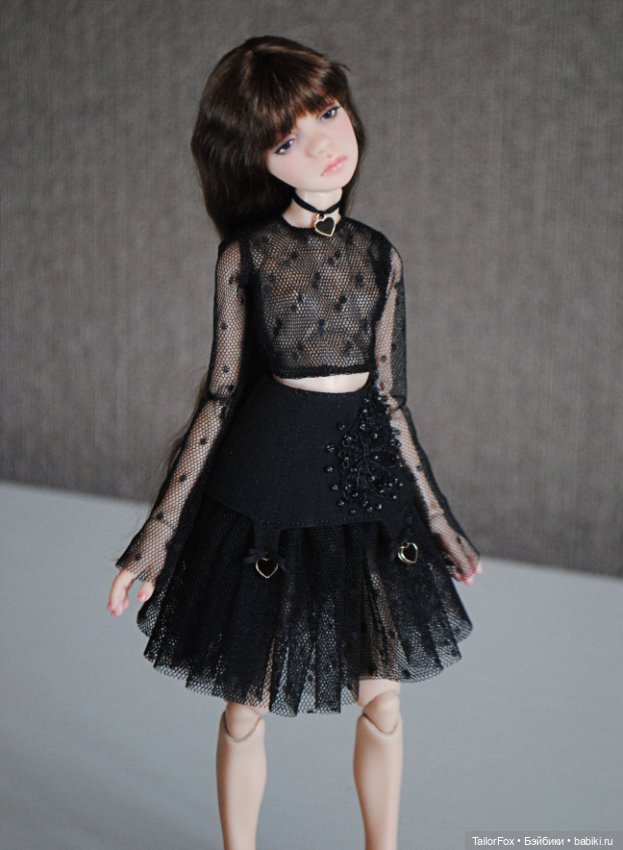 Черный комплект из сеточки для Птички Лоры (фото 2)