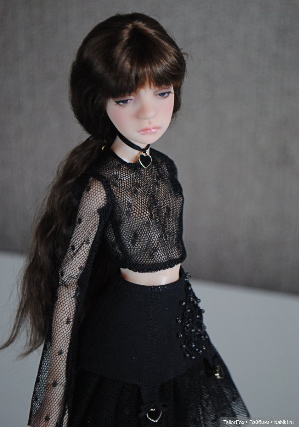 Черный комплект из сеточки для Птички Лоры