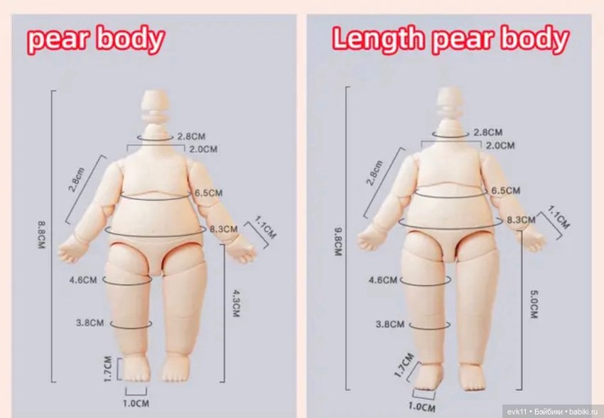 Совместима ли голова куклы Баболи с телом ob11/Obitsu11 YMY (фото 3)