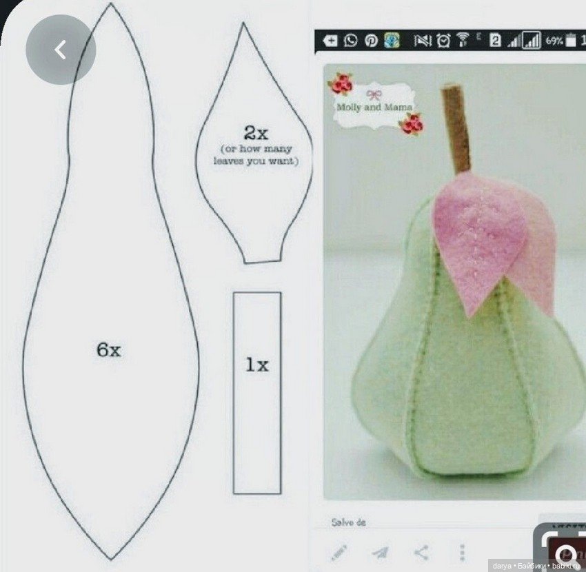 Груша с выкройкой — Выкройки разных животных: драконы