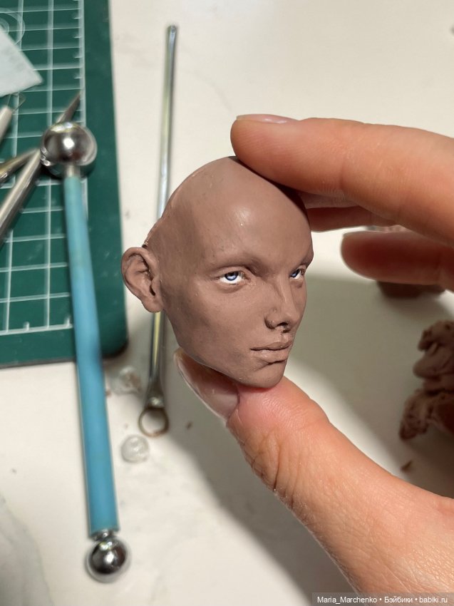 Показываю голову — Авторские шарнирные куклы своими руками: лепка (фото 2)