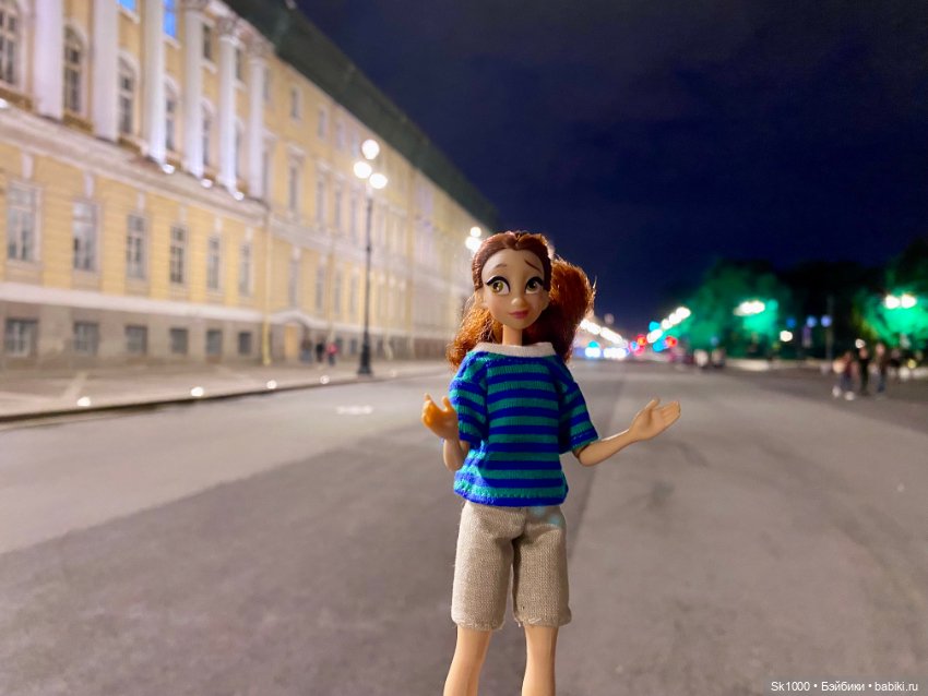 По ночному городу — Куклы Disney Animators и Принцессы Диснея: Disney Store