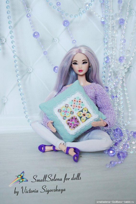 Мои вышитые подушечки — Кукольная миниатюра своими руками: еда (фото 4)