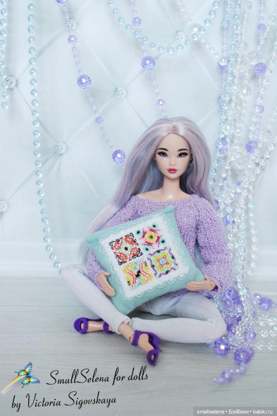 Мои вышитые подушечки — Кукольная миниатюра своими руками: еда (фото 6)