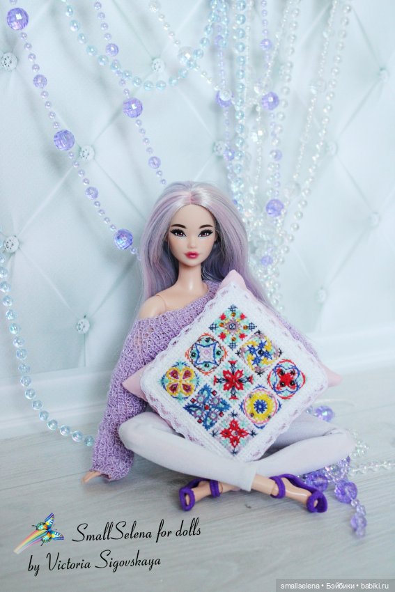 Мои вышитые подушечки — Кукольная миниатюра своими руками: еда (фото 10)