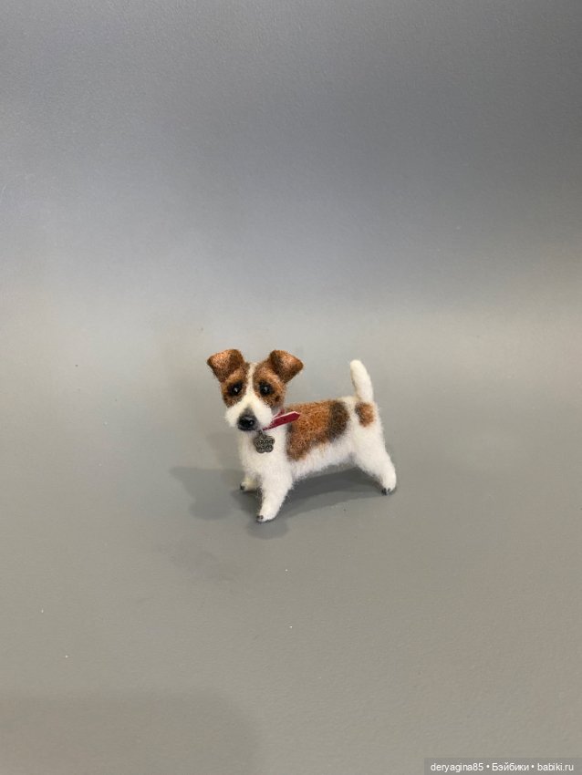 Джек Рассел терьер — Валяные игрушки из шерсти: сухое валяние (фото 5)