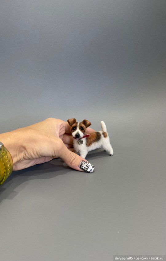 Джек Рассел терьер — Валяные игрушки из шерсти: сухое валяние (фото 2)