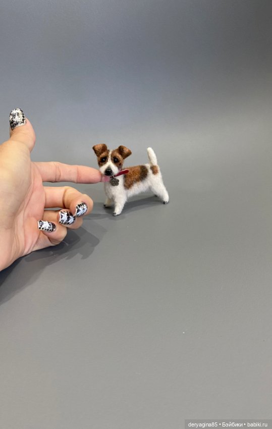 Джек Рассел терьер — Валяные игрушки из шерсти: сухое валяние (фото 3)