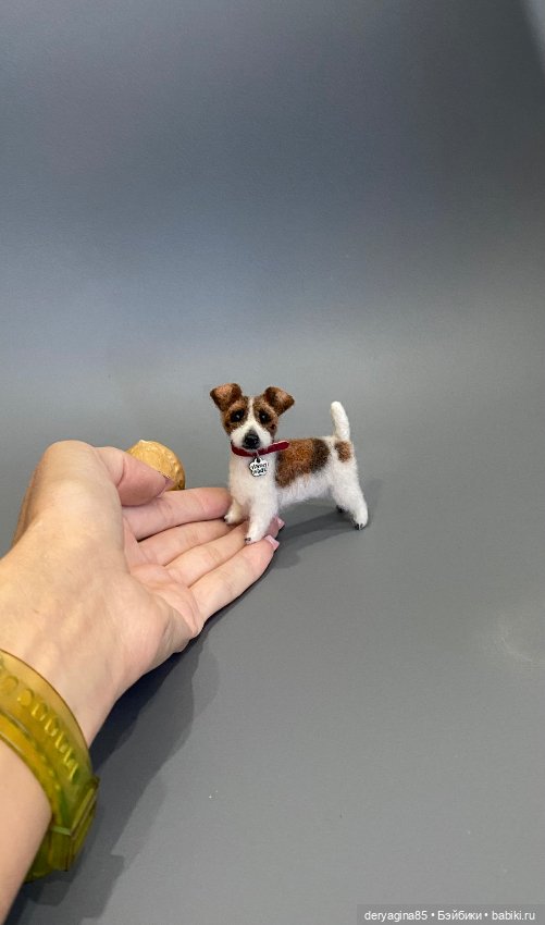 Джек Рассел терьер — Валяные игрушки из шерсти: сухое валяние (фото 9)