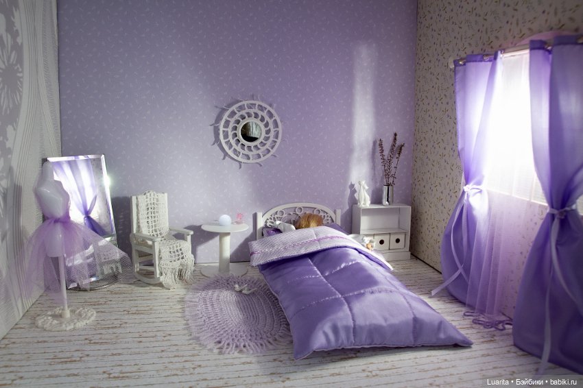 Лавандовая комната — Румбоксы и кукольные интерьеры: фото