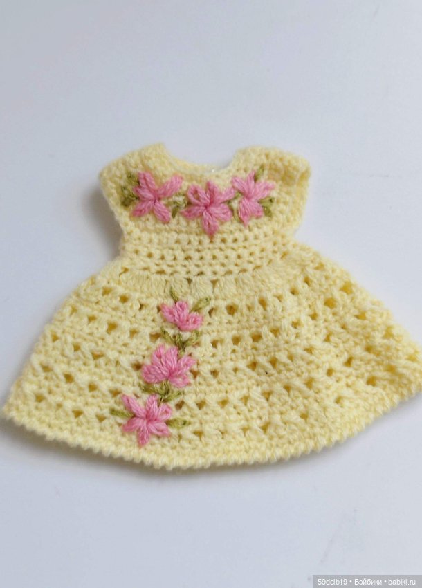 Платье с вышивкой "рококо" для малышки Ириски