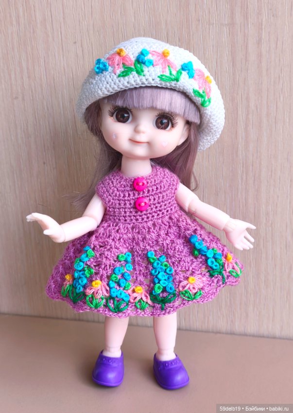 Комплект "Дивный Сад" с вышивкой для баболи ростом 15-16 см