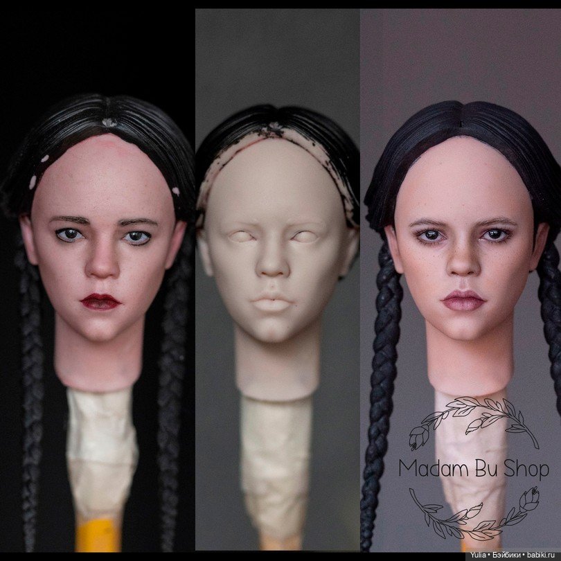 Кастом головы Уэнсдэй Аддамс - Мадам Бу
