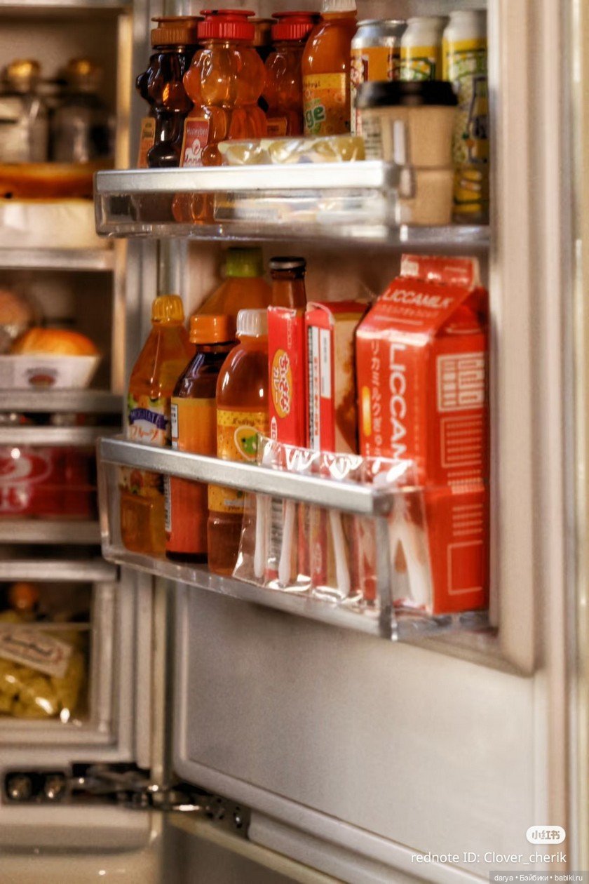 Продукты в холодильнике — Кукольная миниатюра своими руками: еда (фото 5)