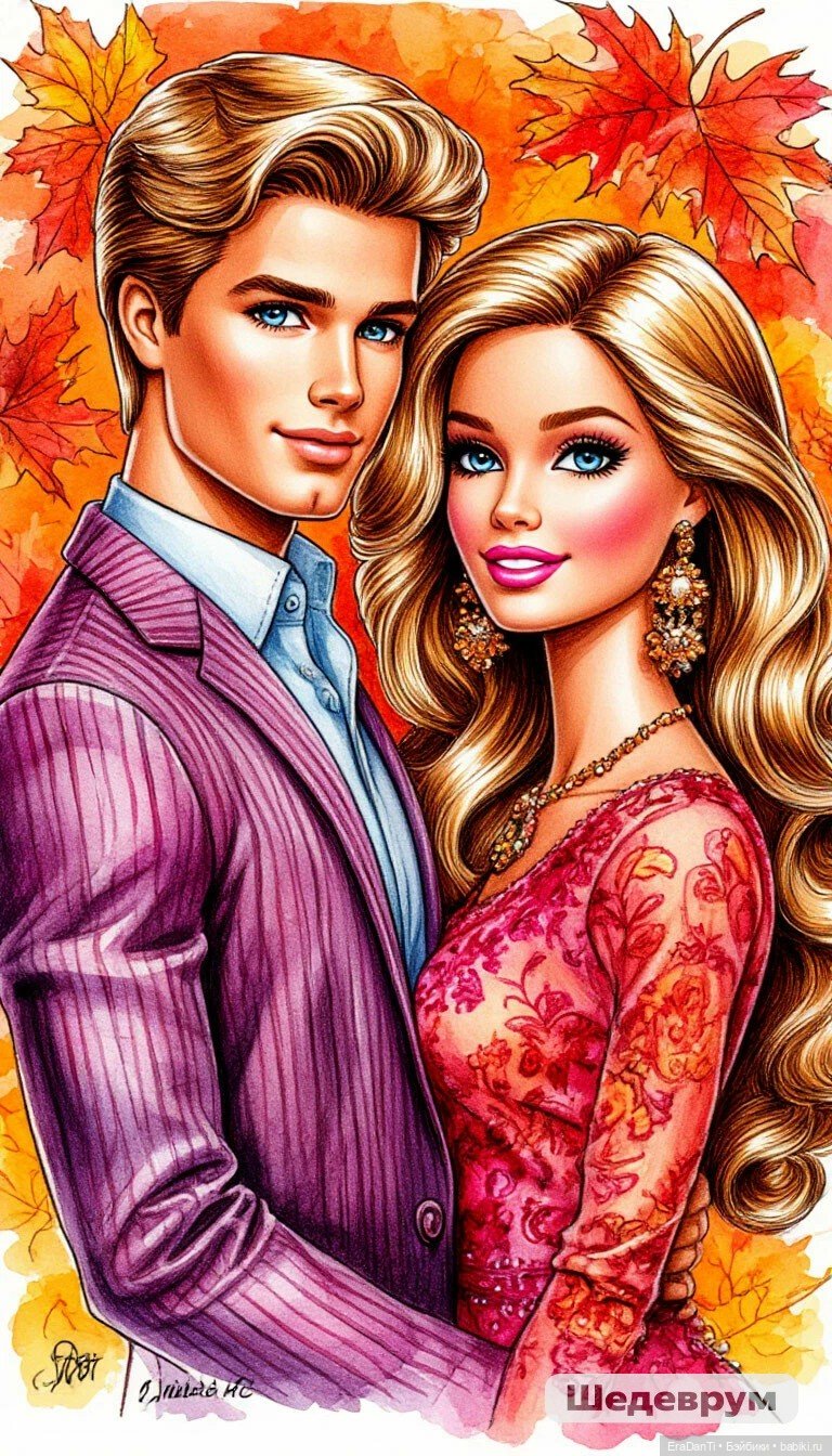 Рисунки в стиле Барби (нейросеть)