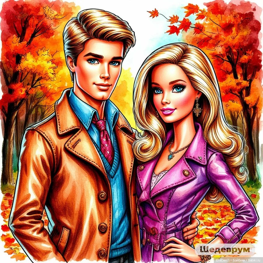 Рисунки в стиле Барби (нейросеть)