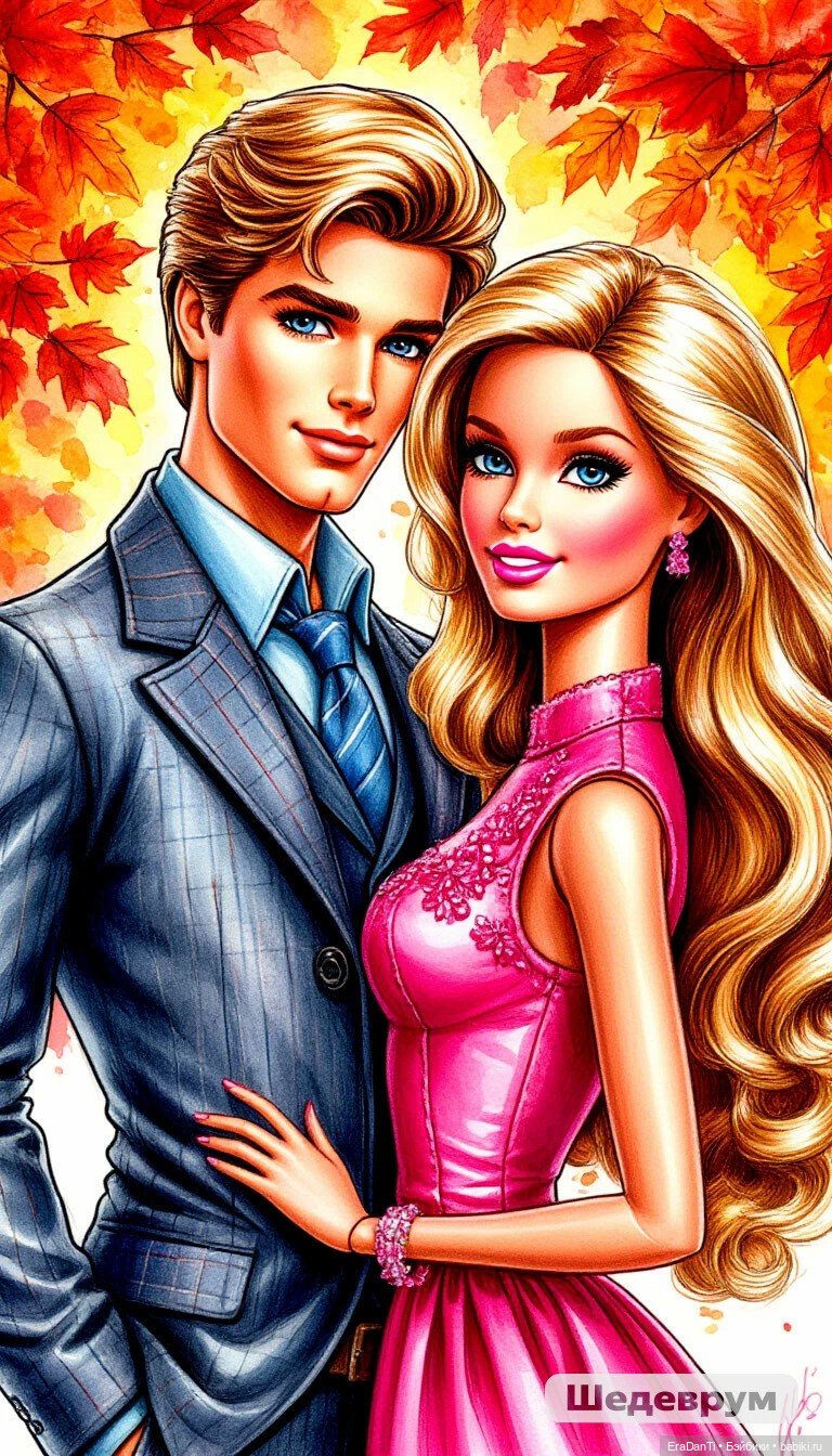 Рисунки в стиле Барби (нейросеть)