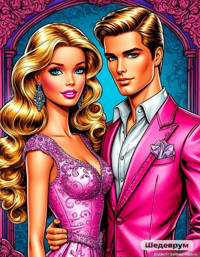 Рисунки в стиле Барби (нейросеть) (фото 6)