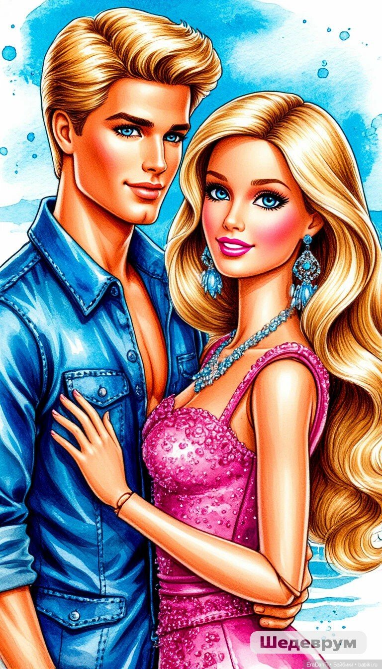 Рисунки в стиле Барби (нейросеть)