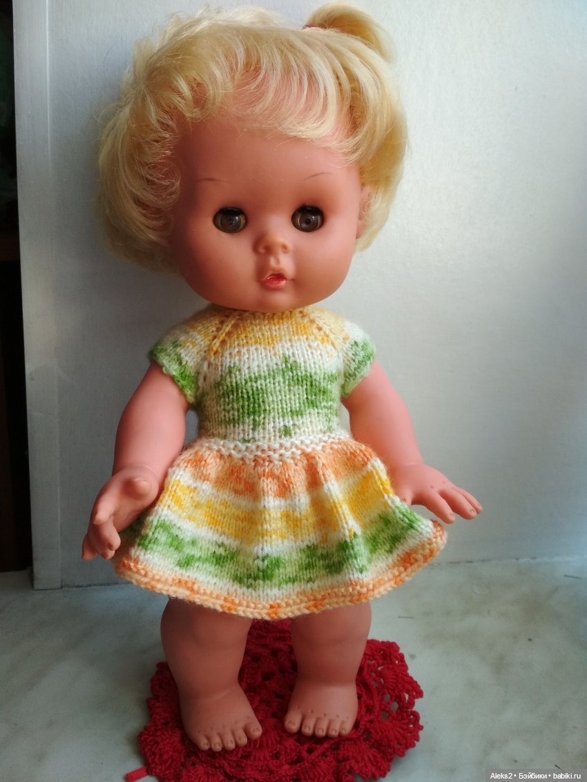 Вязанная одежда для куклы Топтыжки ГДР Spielzeug Rauenstein