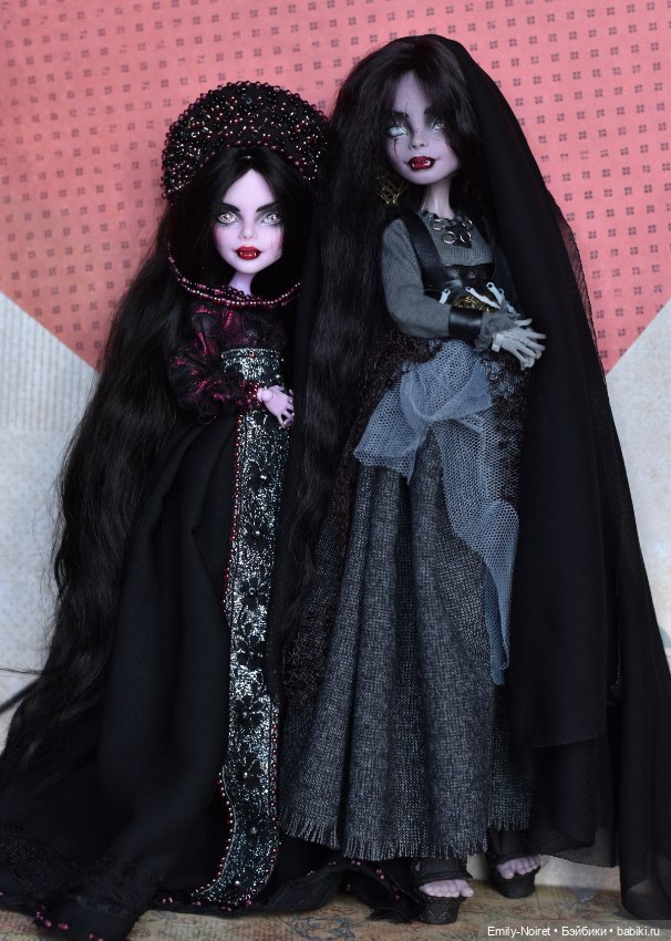 Кузины-вампирши — ООАК Monster High и Ever After High: репейнт (фото 3)