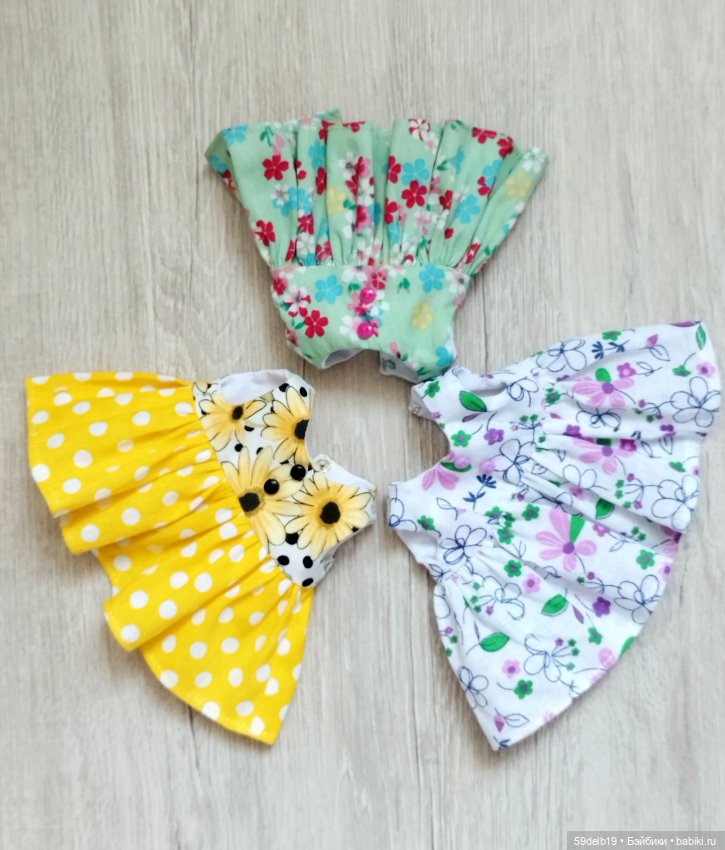 Три платья-сарафанчика для мини Мии 23 см