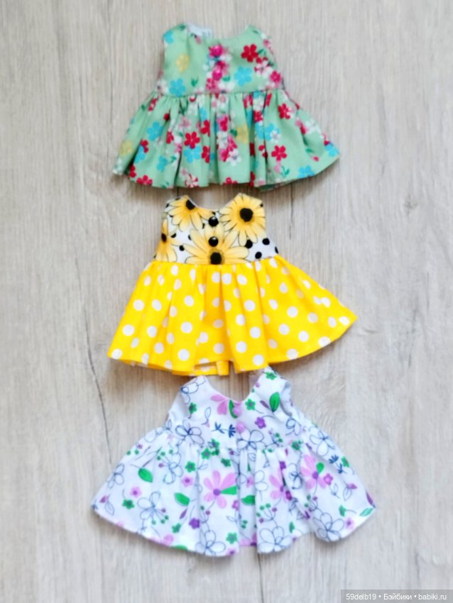 Три платья-сарафанчика для мини Мии 23 см