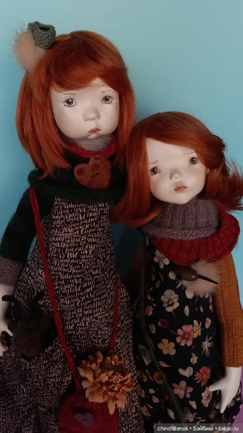 🍂 Мои девочки-осень🍁уникальные куклы папье-маше от Zwergnase