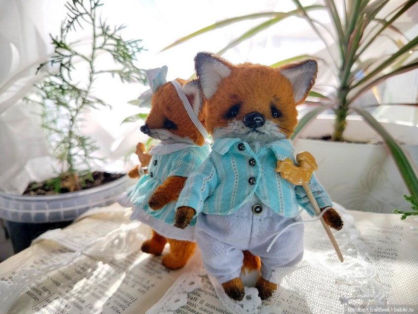 Лисята с петушками — Авторские мишки Тедди и друзья: фото