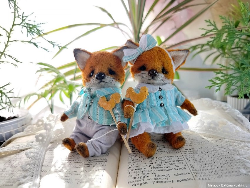 Лисята с петушками — Авторские мишки Тедди и друзья: фото