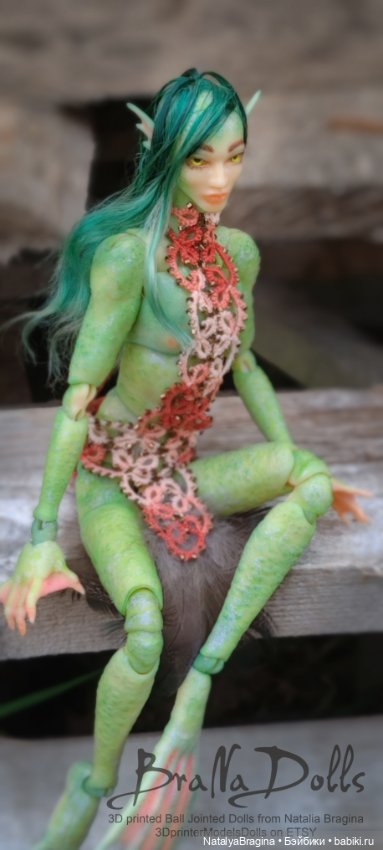 Русал мальчик Арвэн — Авторские шарнирные куклы своими руками: лепка (фото 6)