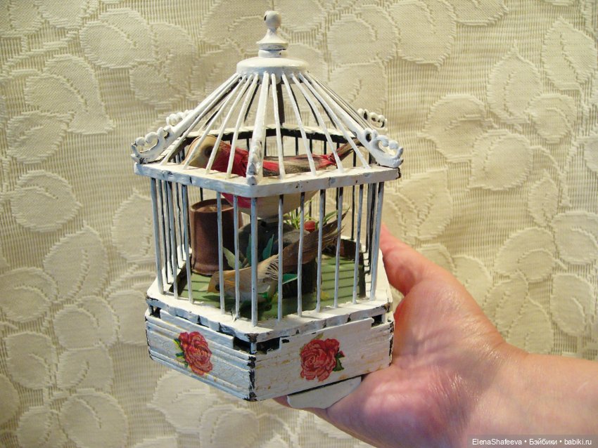 Винтажная клетка с птичками. Как я люблю такие штучки (фото 7)