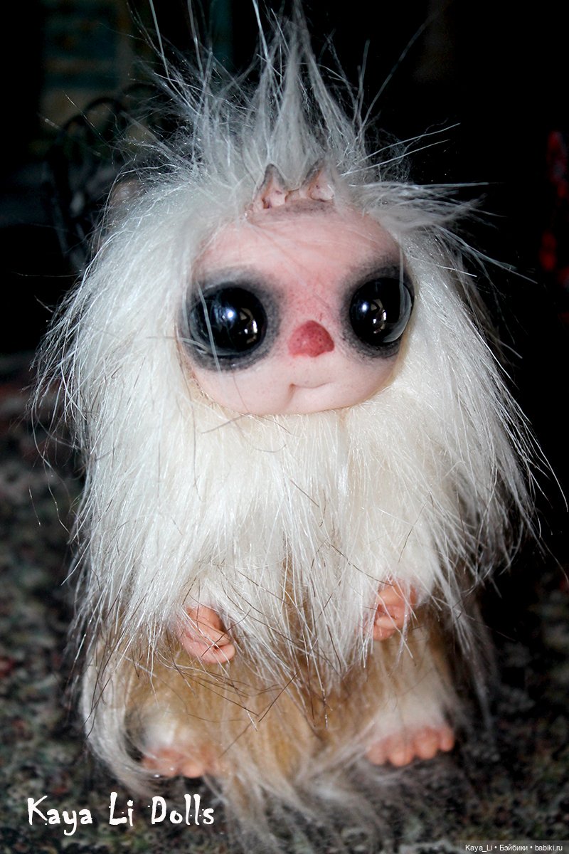 Суселка-йети Соффи — Игрушки в смешанной технике (мех и глина): Арт (фото 2)