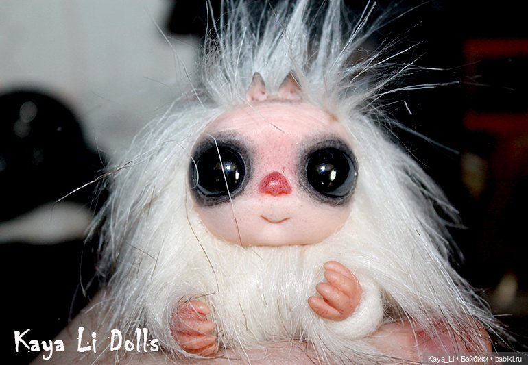 Суселка-йети Соффи — Игрушки в смешанной технике (мех и глина): Арт (фото 7)