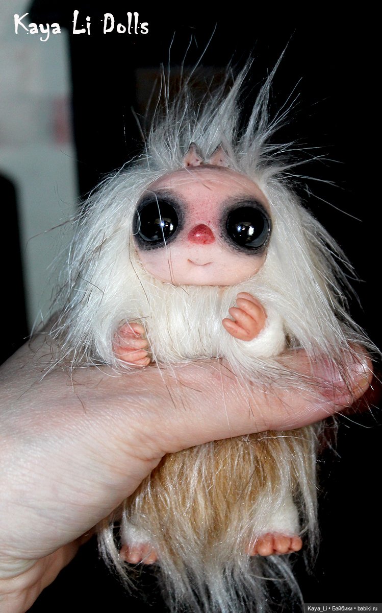 Суселка-йети Соффи — Игрушки в смешанной технике (мех и глина): Арт (фото 5)