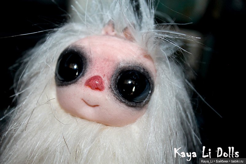 Суселка-йети Соффи — Игрушки в смешанной технике (мех и глина): Арт (фото 3)